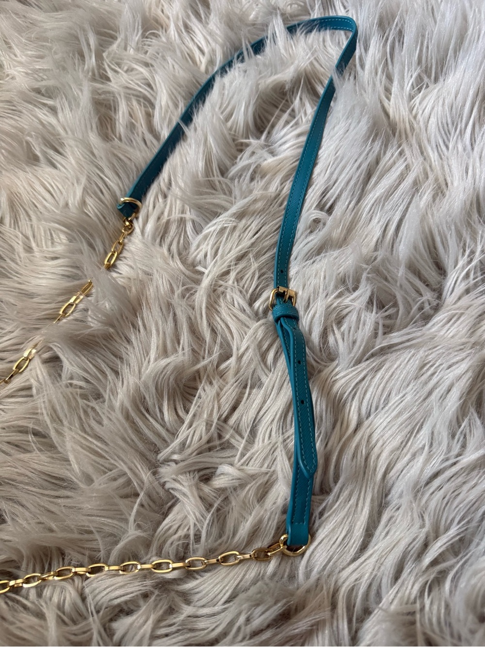 TORY BURCH Robinson Turquoise Blue Leather Mini Satchel Crossbody Bag - Picture 10 of 10